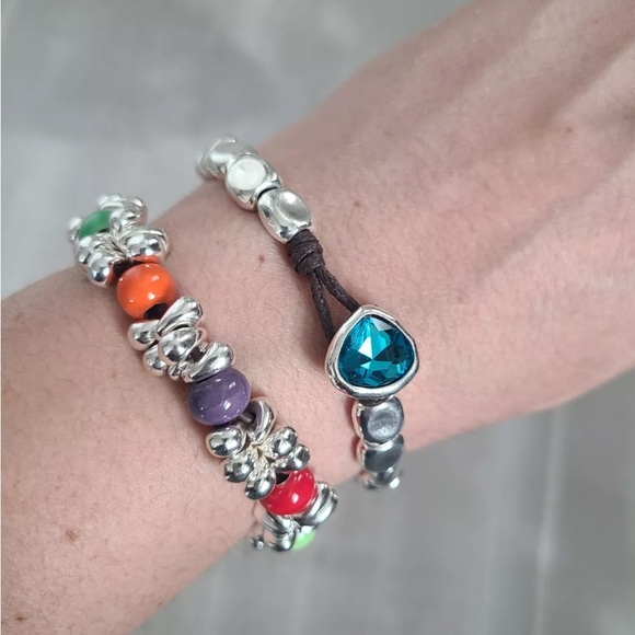 Bohemian Bracelect • DESTINY • Silver plated and multicolored glass beads - Picture 11 of 14